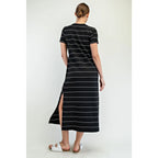 Rae Mode Modal Scuba Stripe Maxi Dress