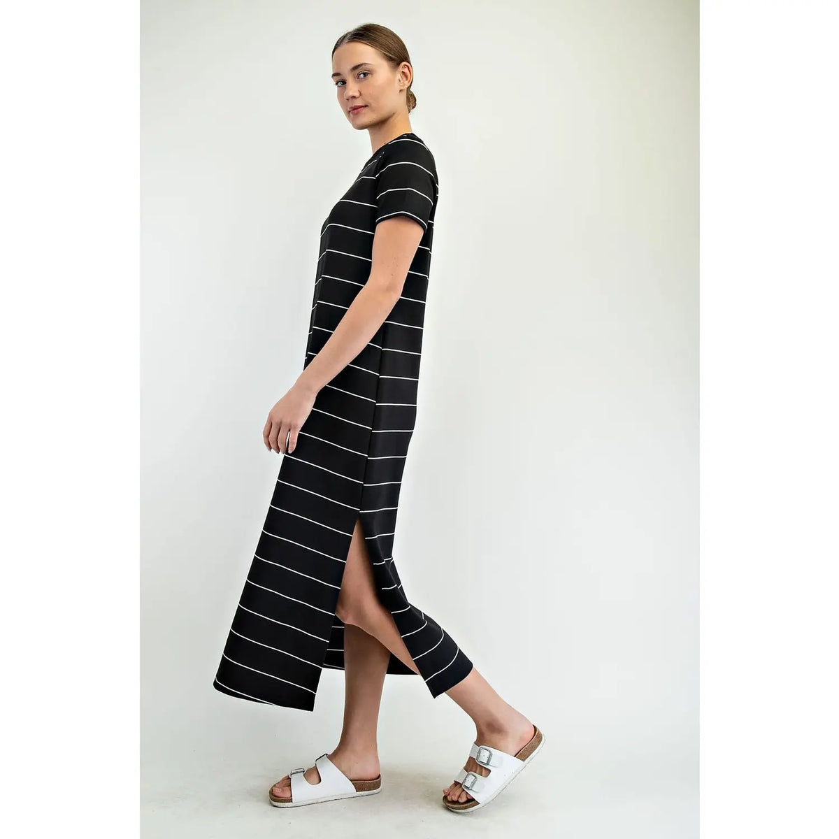 Rae Mode Modal Scuba Stripe Maxi Dress