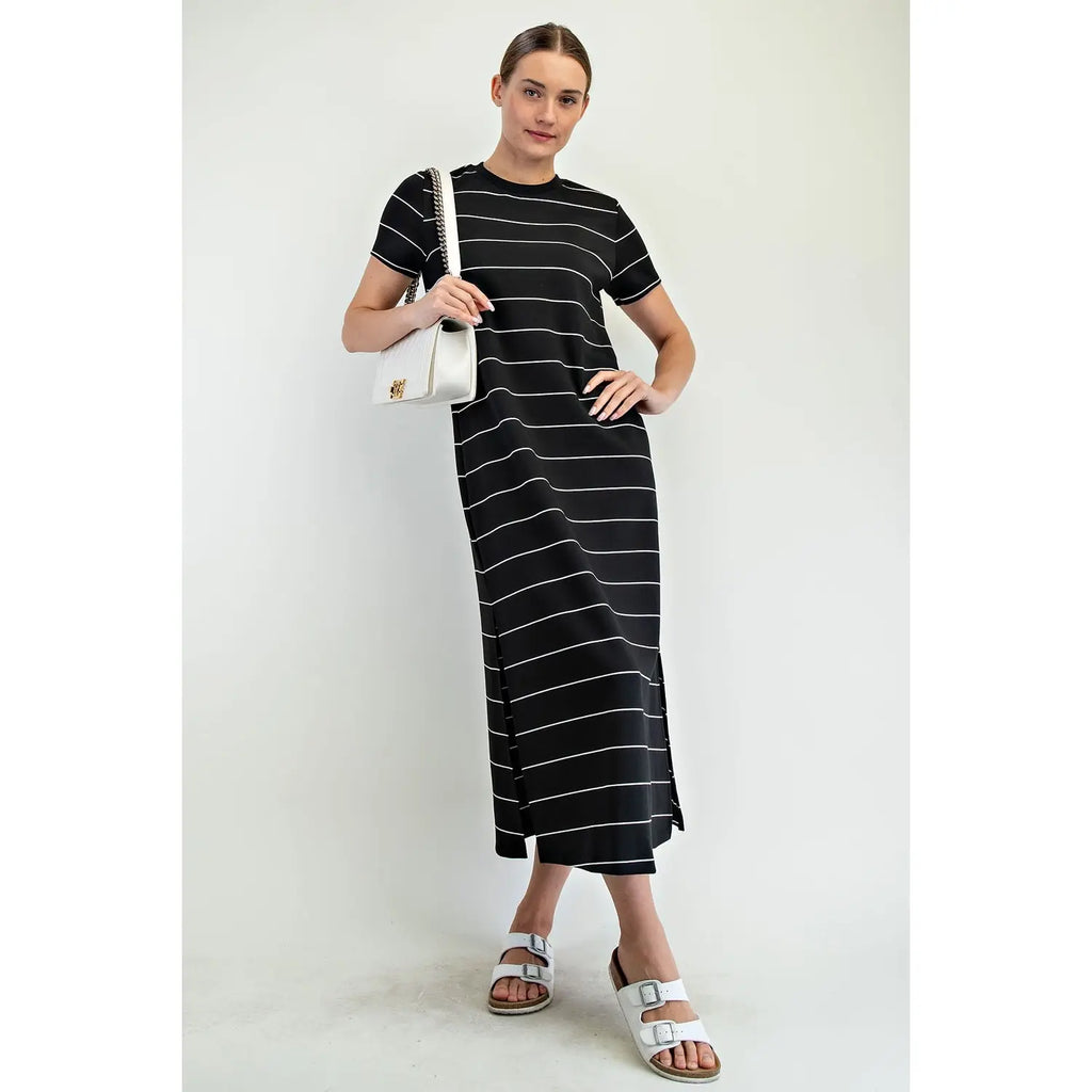 Rae Mode Modal Scuba Stripe Maxi Dress