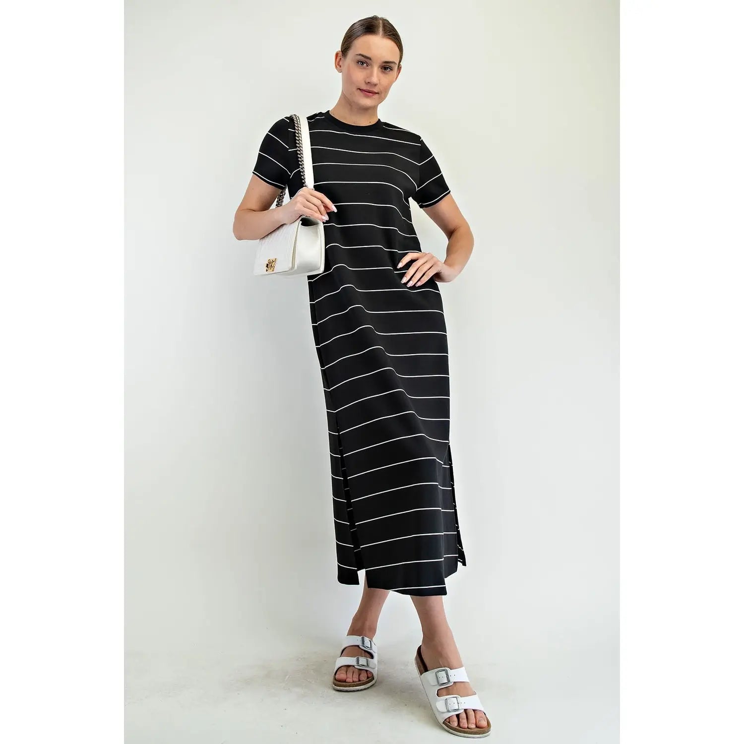 Rae Mode Modal Scuba Stripe Maxi Dress