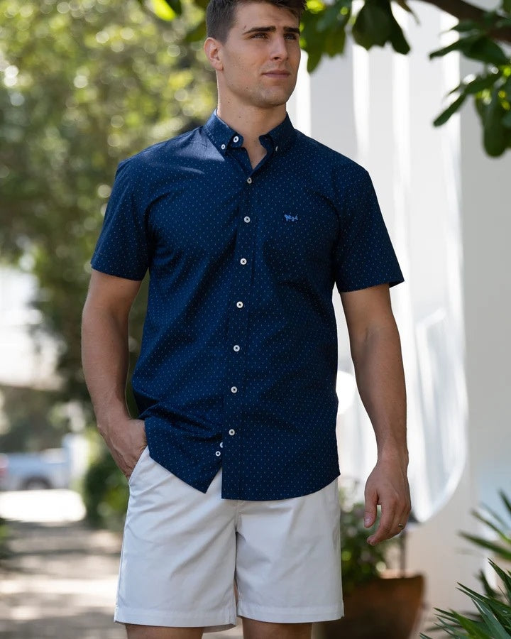 Coastal Cotton Short Sleeve Print Performance Sports Shirt