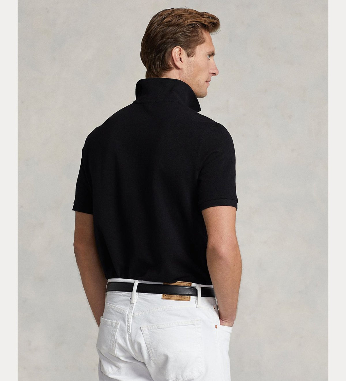 Polo Ralph Lauren Black Classic Fit Mesh Polo