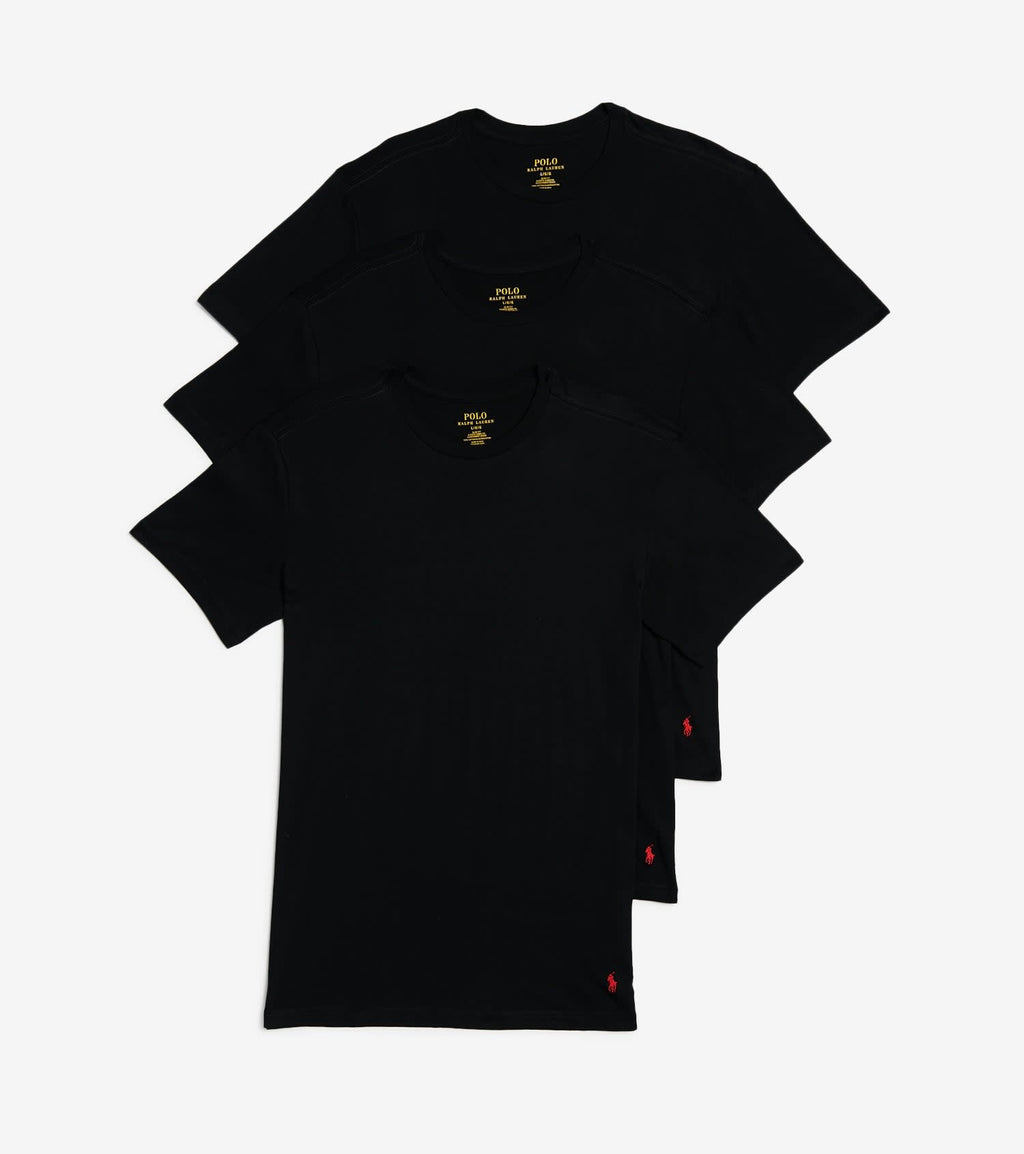 Polo  Slim Fit Cotton Solid Classic Crew T-shirts - 3 Pack