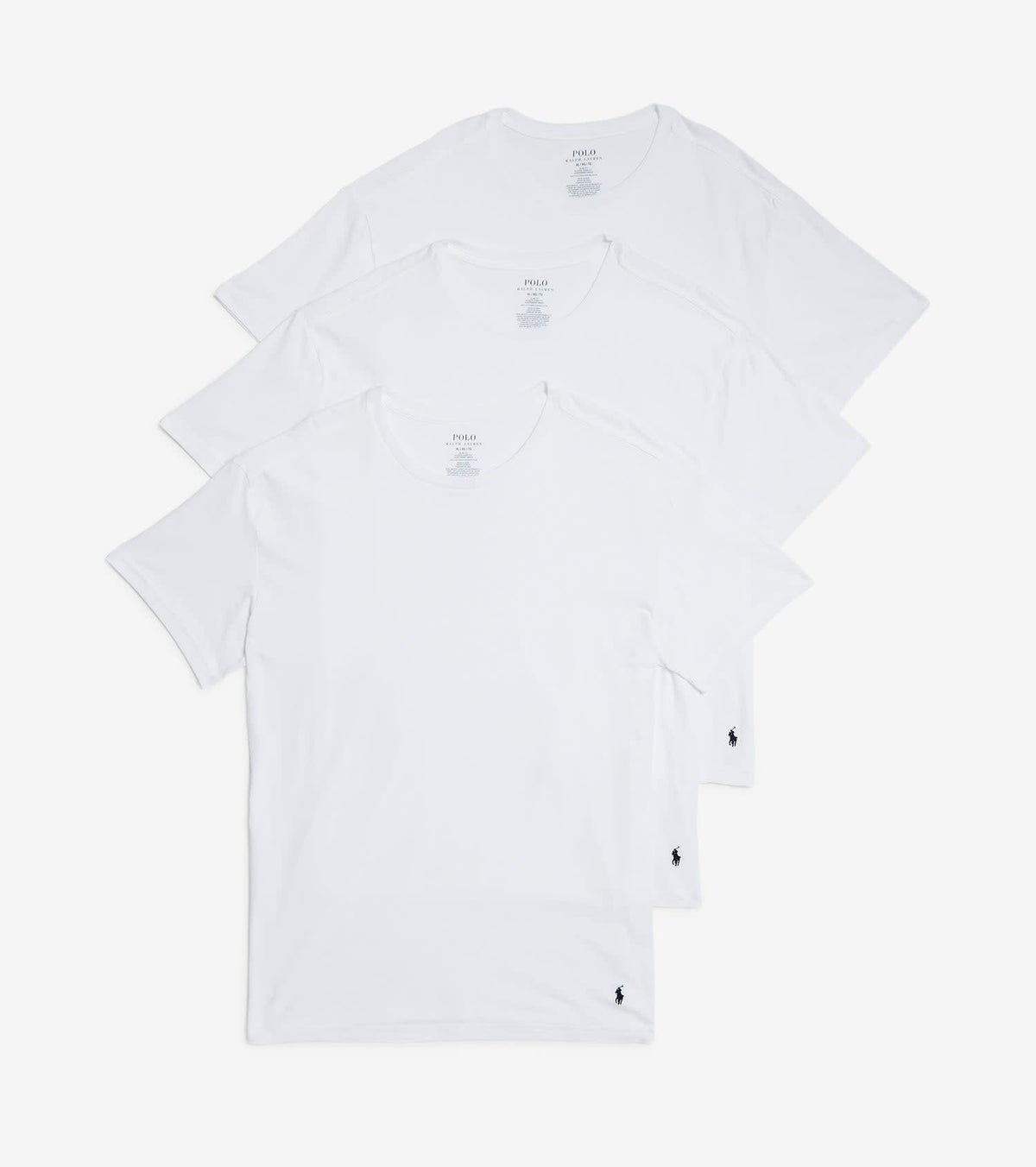 Polo  Slim Fit Cotton Solid Classic Crew T-shirts - 3 Pack