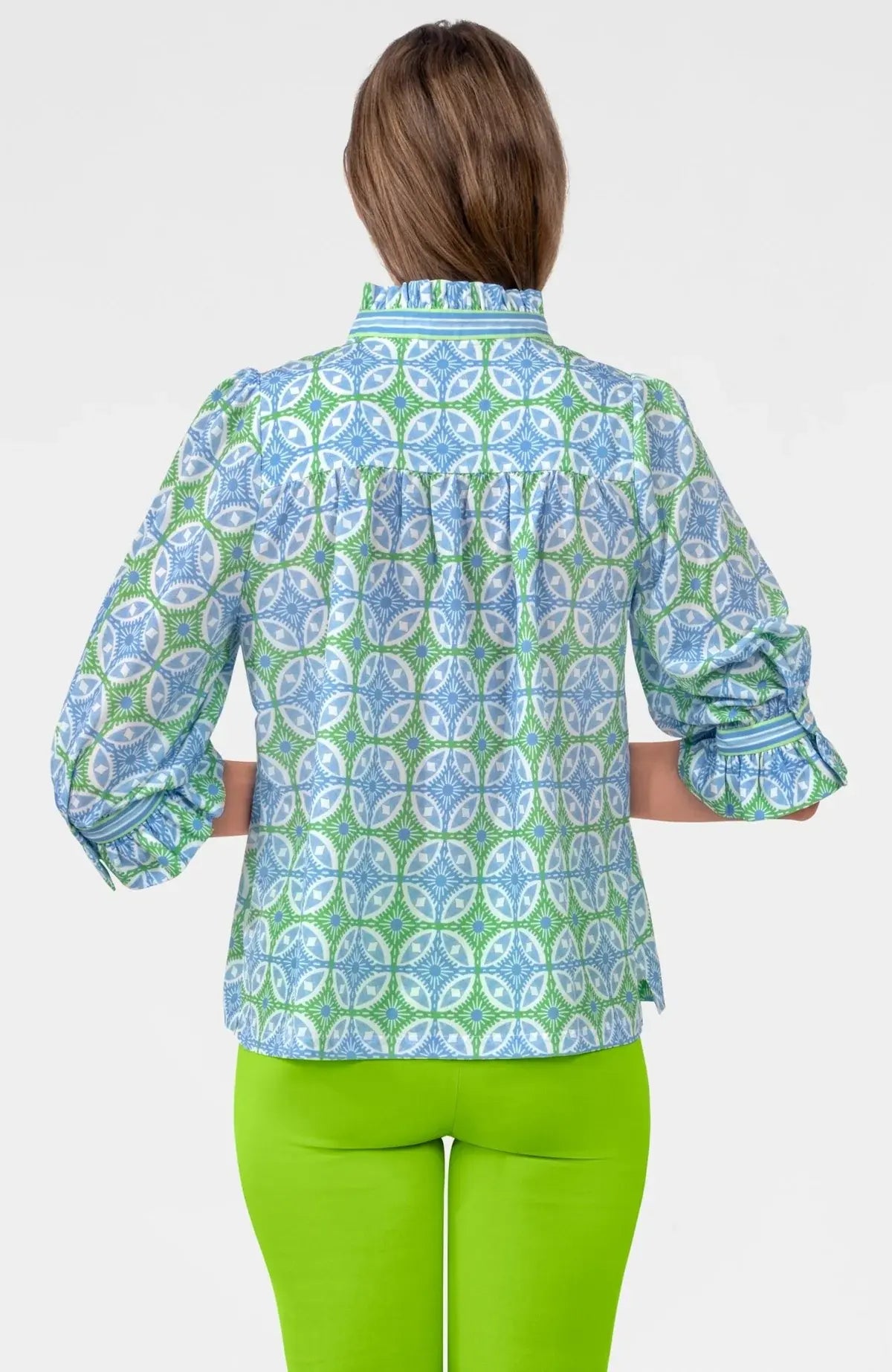 Gretchen Scott Ruffleneck Tunic - Smell The Roses