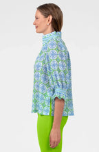 Gretchen Scott Ruffleneck Tunic - Smell The Roses