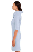 Gretchen Scott Jersey Ruffleneck Dress-Solid