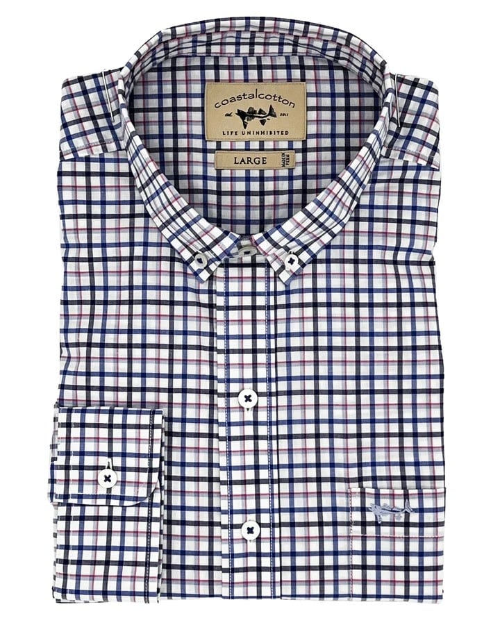 Coastal Cotton Long Sleeve Classic Sports Shirt