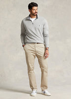 PRL Big & Tall Double-Knit Jersey 1/2 Zip Solid Pullover
