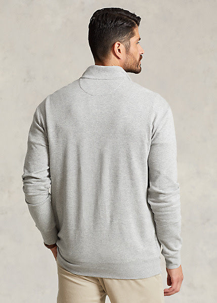 PRL Big & Tall Double-Knit Jersey 1/2 Zip Solid Pullover