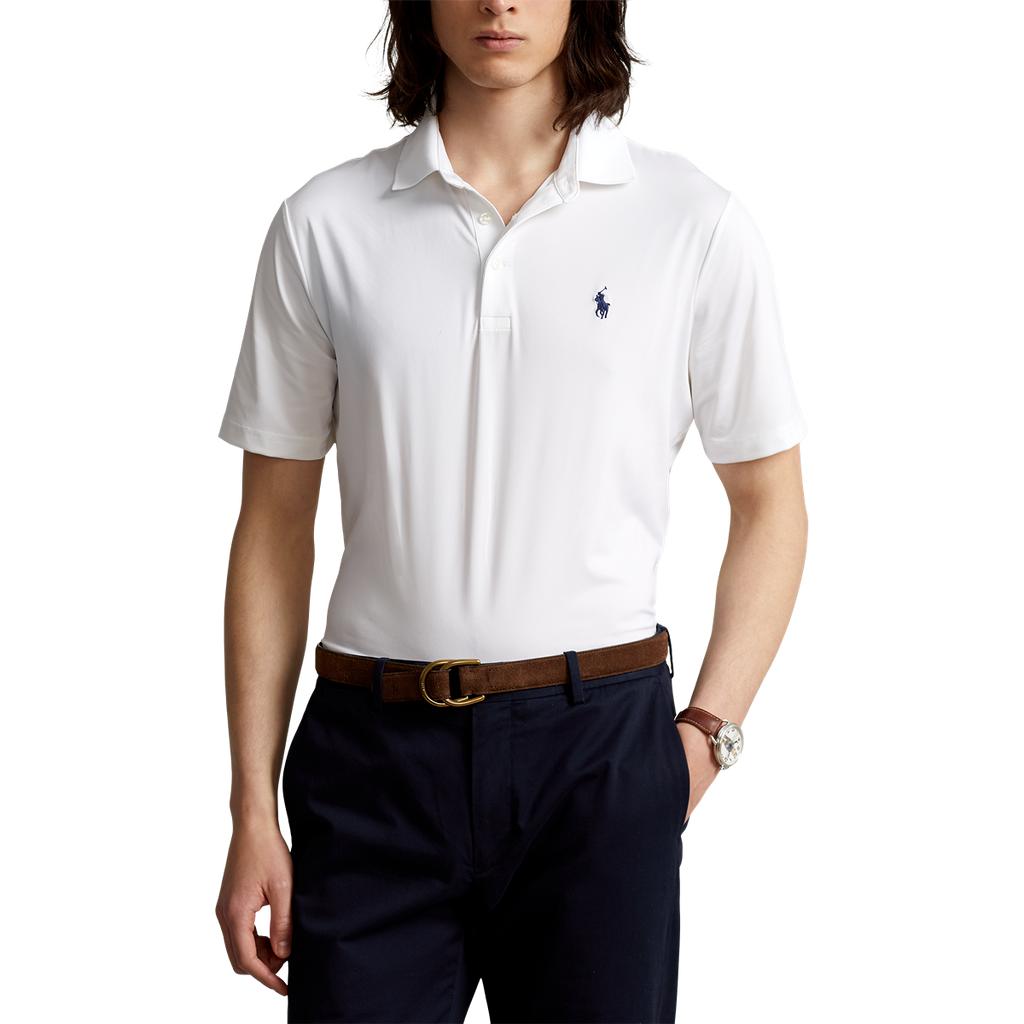 PRL Recycled Airflow Solid Knit Polo Shirt