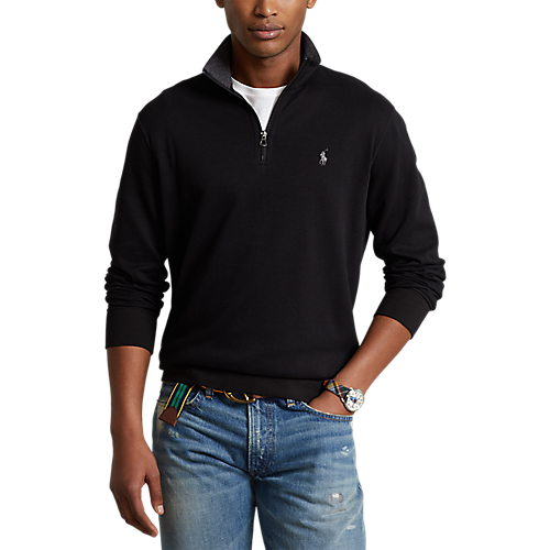 PRL Double Knit Jersey Half-Zip Pullover