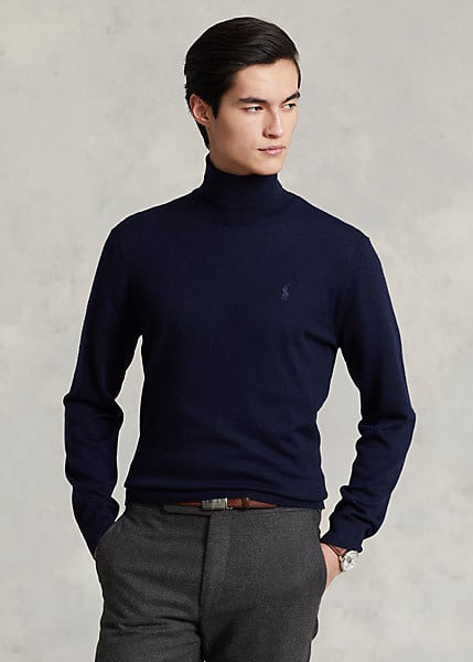 Polo Ralph Lauren Washable Merino Wool Turtleneck Sweater