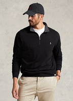 PRL Big & Tall Double-Knit Jersey 1/2 Zip Solid Pullover
