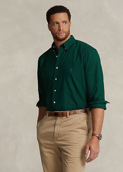 PRL Long-Sleeve Garment-Dyed Oxford Sport Shirt