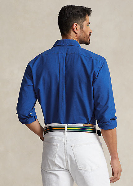 PRL Long-Sleeve Garment-Dyed Oxford Sport Shirt