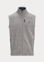 PRL Sweater Fleece Full-Zip Vest with Zipper Chest Pocket