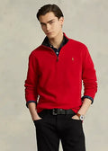 PRL Long-Sleeve Estate Rib 1/2 Zip Pullover W/ Contrast Interior Collar