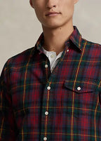 PRL Long-Sleeve Classic Oxford Sport Shirt - Plaid