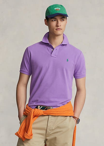 PRL Short-Sleeve Mesh Polo Solid Classic Fit