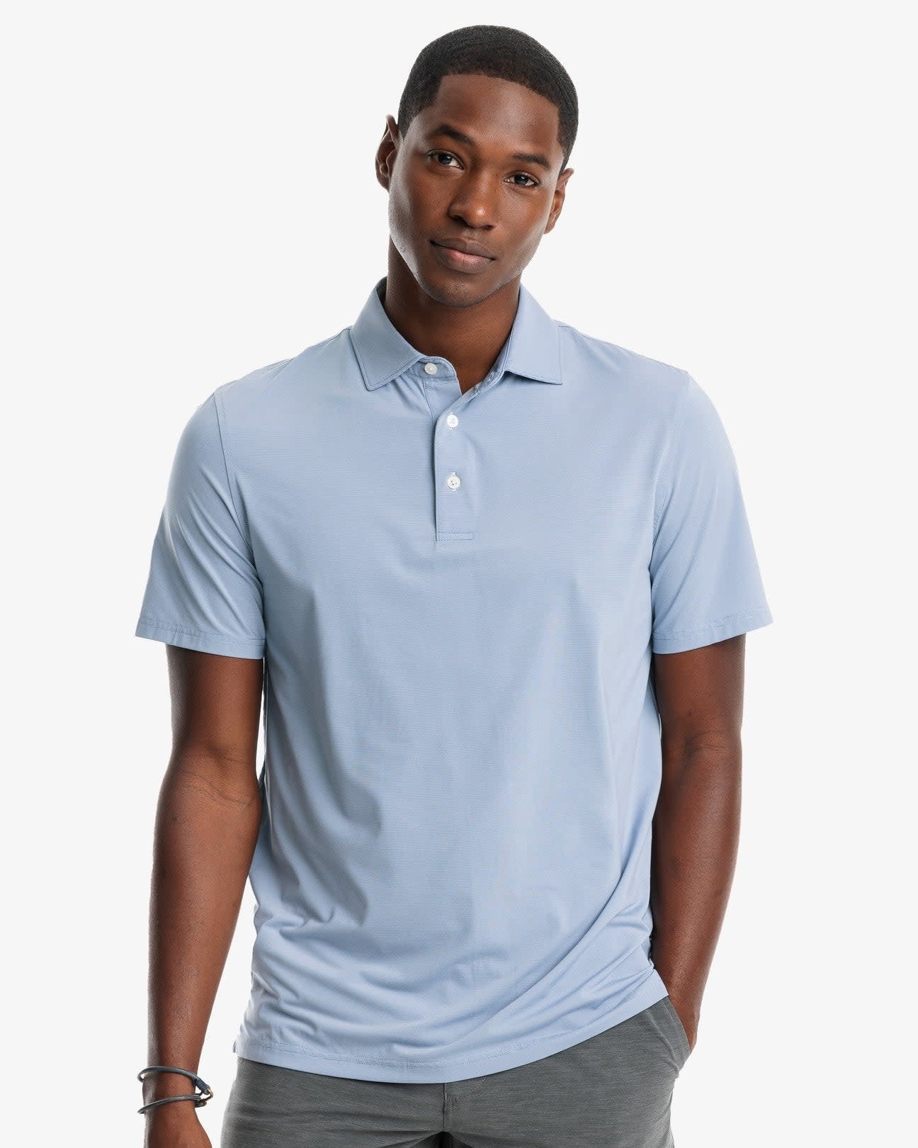 Southern Tide Sawgrass Brrr-eeze Mini-Stripe Performance Polo