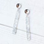 Virtue - Hammered Acrylic Bar Earrings