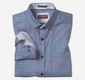 Johnston & Murphy Long Sleeve Printed Cotton Shirt