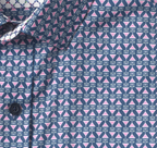 Johnston & Murphy Long Sleeve Printed Cotton Shirt