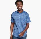 Johnston & Murphy Short Sleeve Printed Cotton Shirt