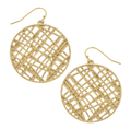 Susan Shaw Round Criss-Cross Earrings