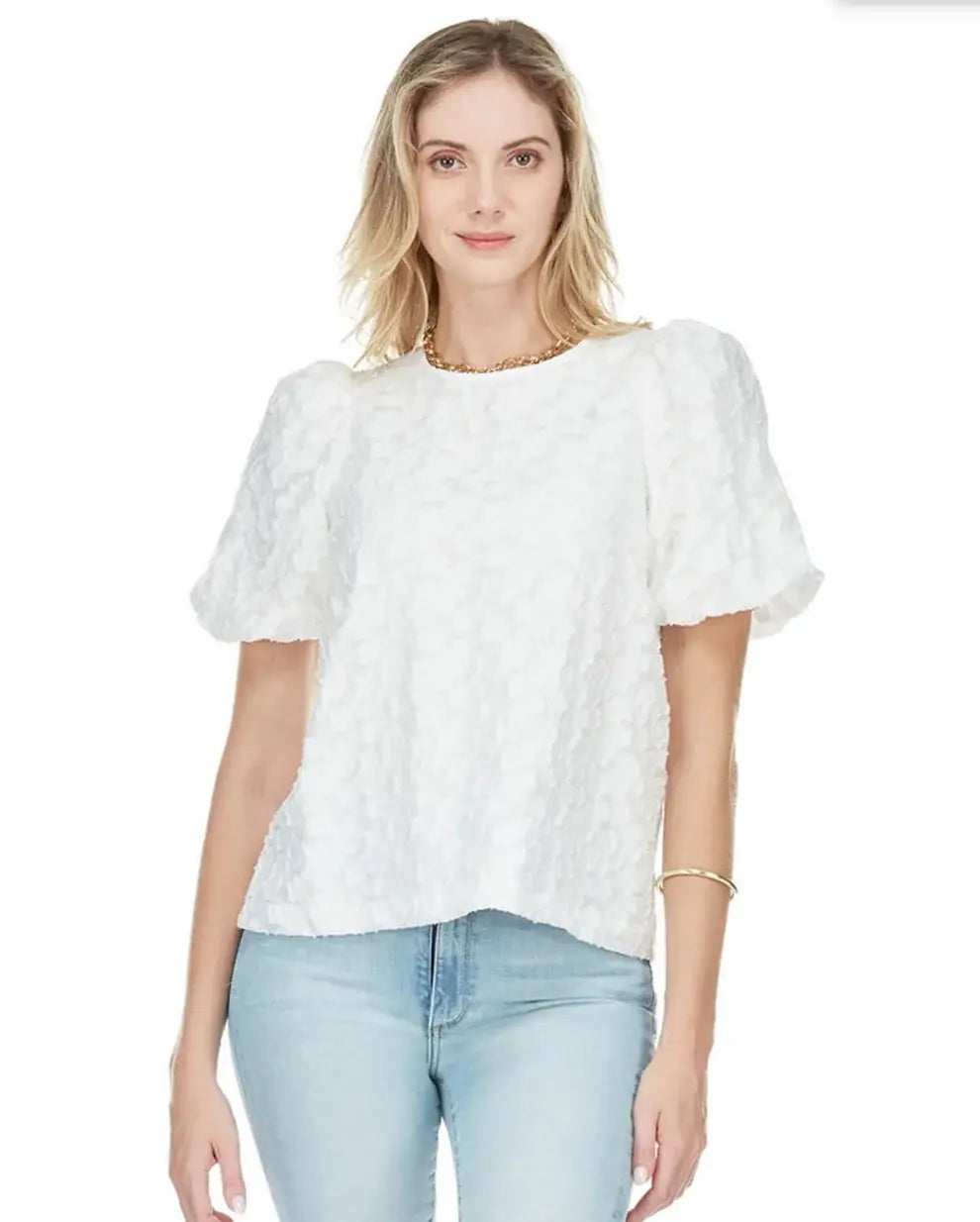Jade Melody Tam Puff Sleeve Top