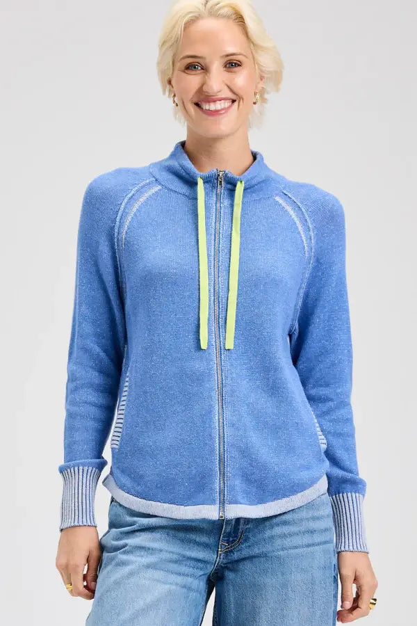 Zaket & Plover Two-Tone Zip Up