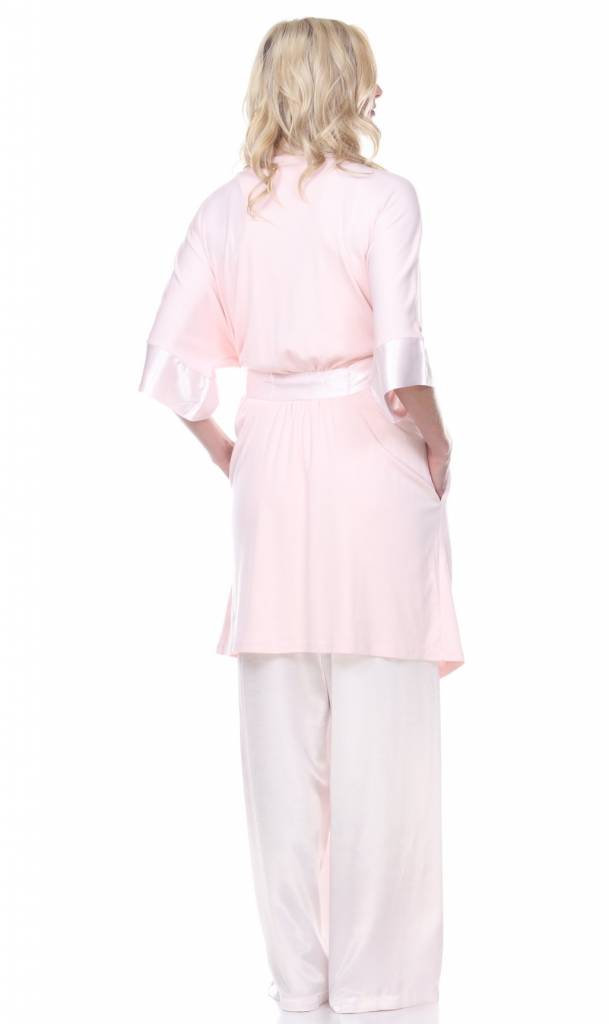 PJ Harlow Shala Satin Trim Robe With Pockets