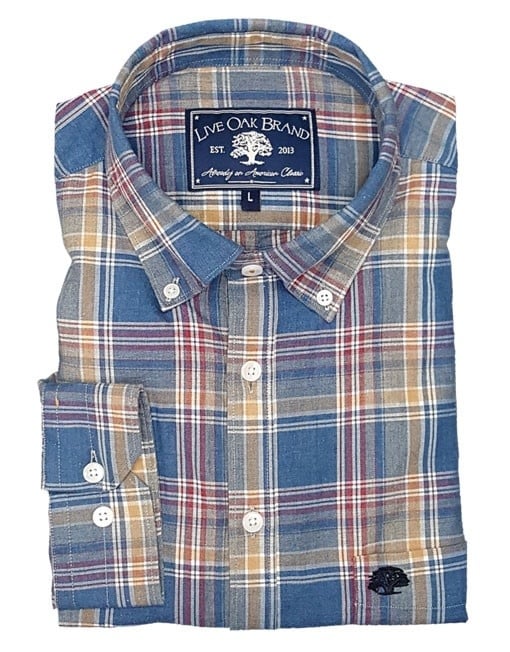 Live Oak Brushed Cotton Button Down Shirt