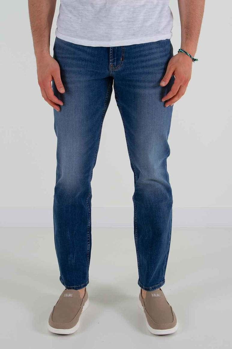 Silver Athletic Fit Tapered Leg Jeans