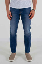 Silver Athletic Fit Tapered Leg Jeans