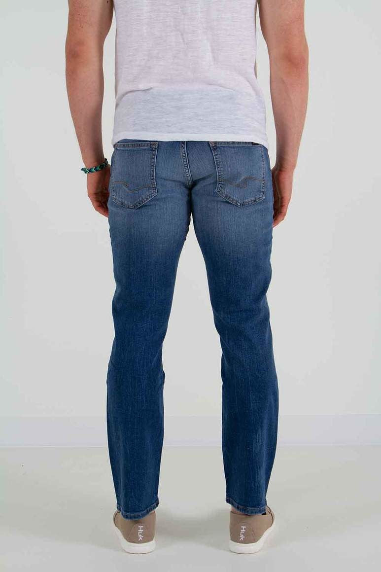 Silver Athletic Fit Tapered Leg Jeans