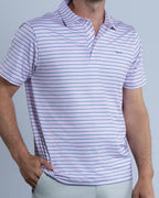 Coastal Cotton Stripe Performance Polo