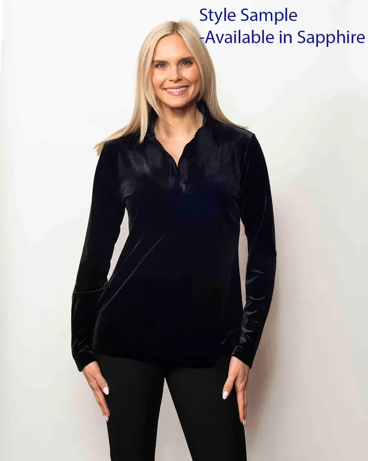 Sno Skins Plush Velvet Johnny Collar Top