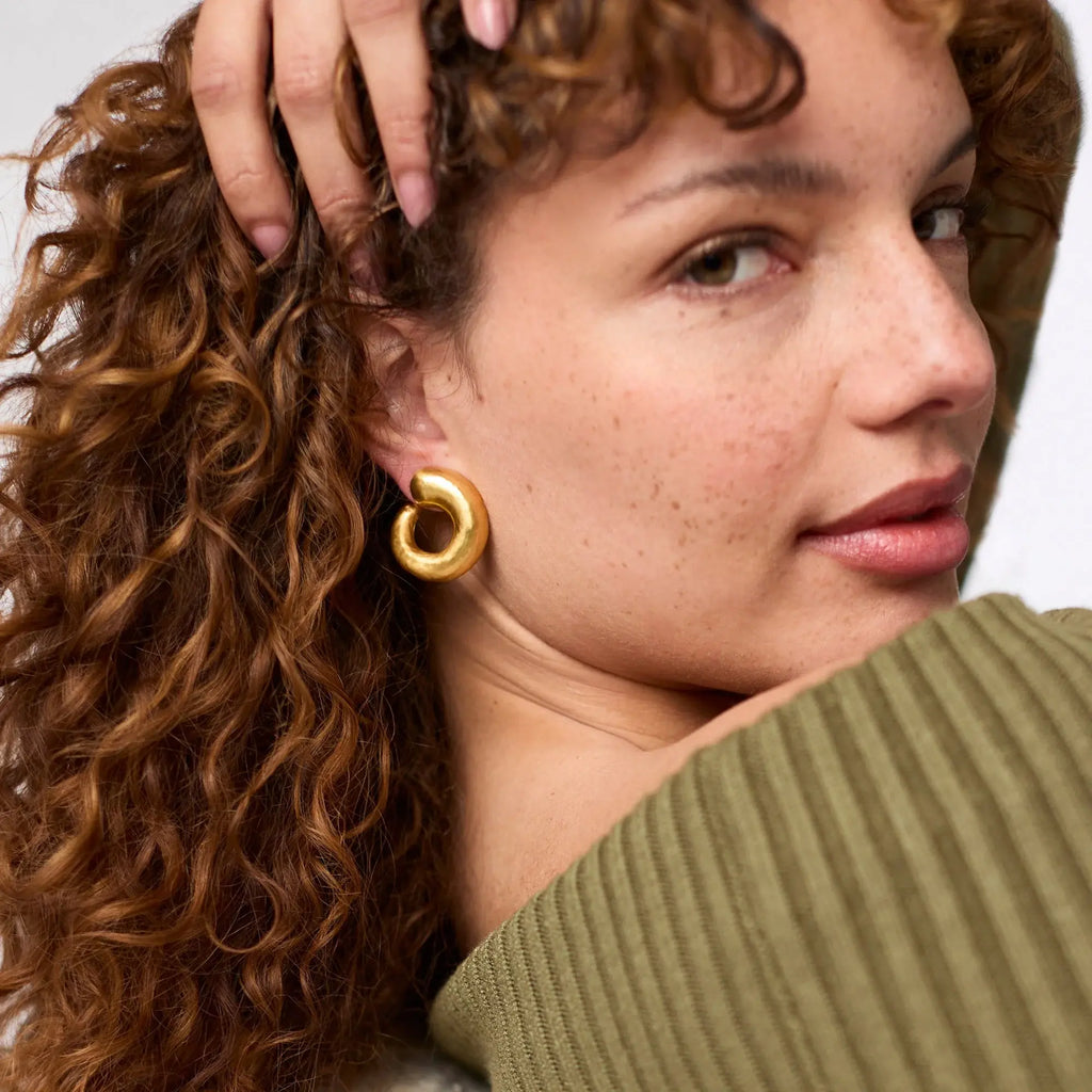 Julie Vos Solara Spiral Earring