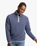 Southern Tide Rutland Heather Reversible Quarter Snap Pullover Sweater
