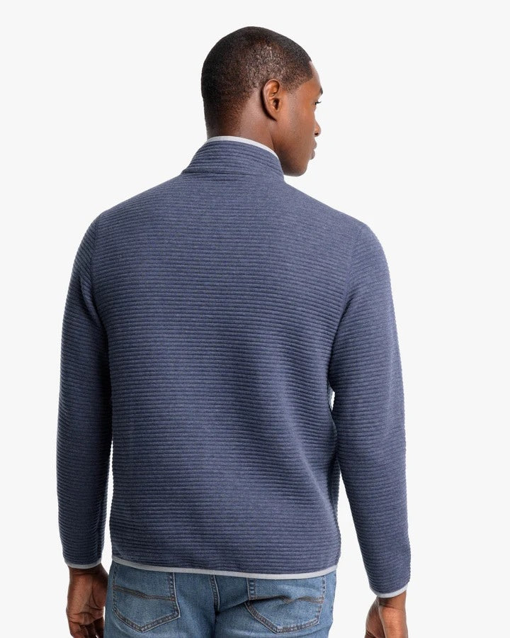 Southern Tide Rutland Heather Reversible Quarter Snap Pullover Sweater