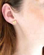 Susan Shaw Handmade Mini Gold Butterfly Stud Earrings