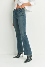 Just Black High Rise Scissor Cut Flare Jeans