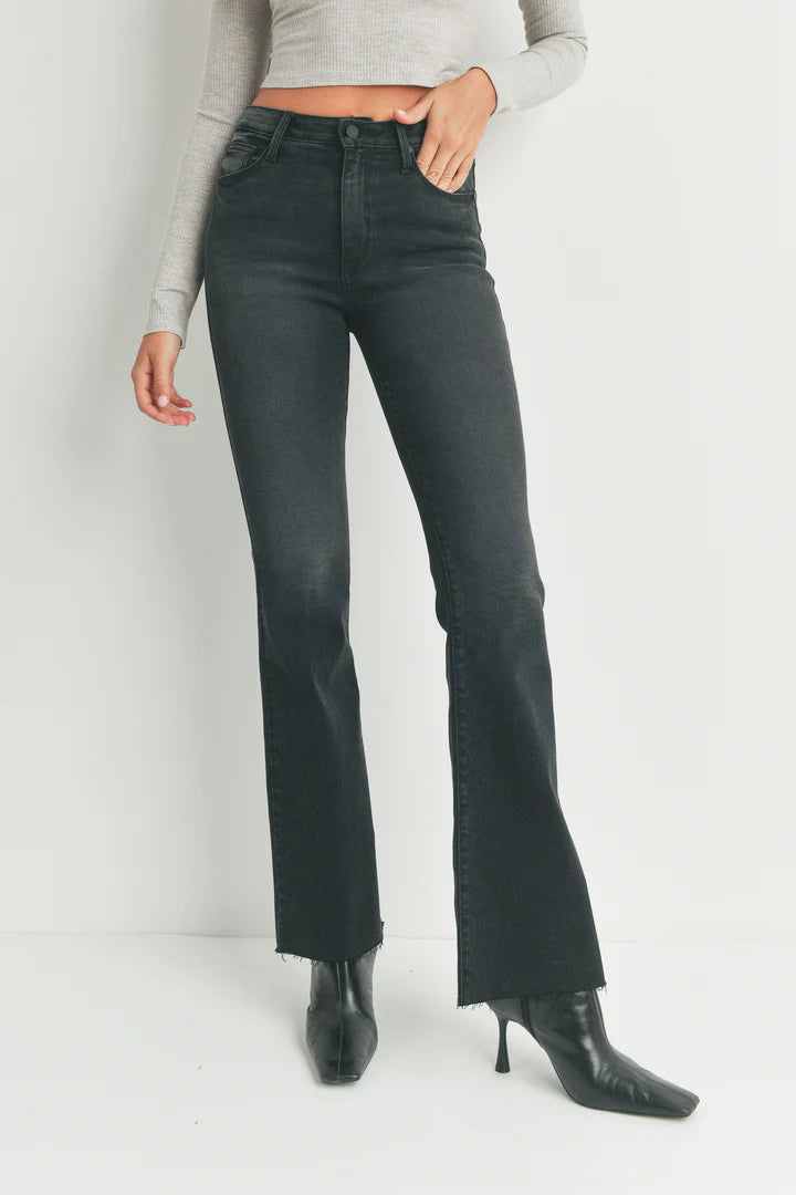 Just Black High Rise Scissor Cut Flare Jeans