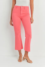 Just Black High Rise Tonal Demi Cropped Flare Jeans