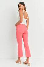 Just Black High Rise Tonal Demi Cropped Flare Jeans
