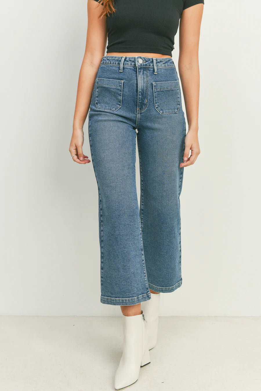Just Black Sailor Pocket Wide Leg Jeans
