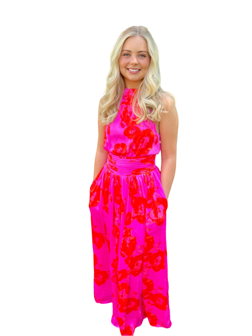 Sugarlips Lailah Floral Landy Halter Maxi Dress