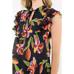 THML Flutter Sleeve Floral Top
